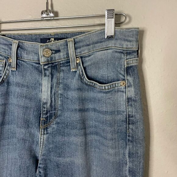7 For All Mankind split ankle open bottom jean size 27 - Picture 5 of 7